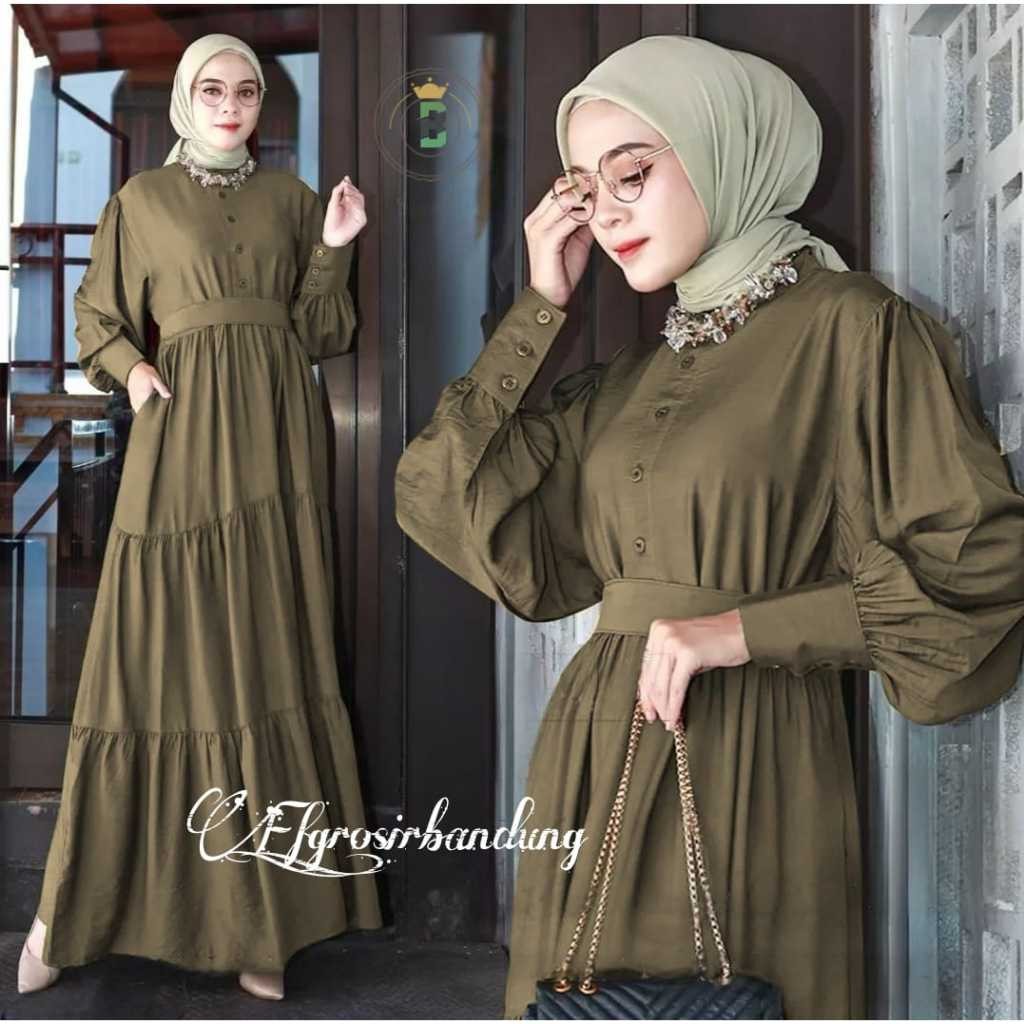 Bsju Gmis Lebaran Elegan Gsmis Wnta Dewasa Games Cewek Remaja Gamis Dress Lebaran Ghamus Dreis Wanit