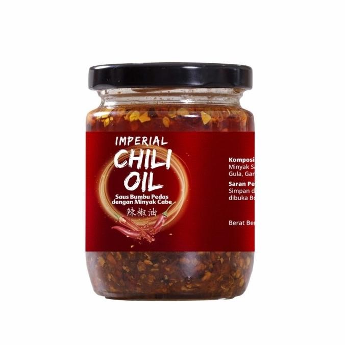 

Imperial Chili Oil 180gr, Saus bumbu pedas dengan minyak cabe P83G