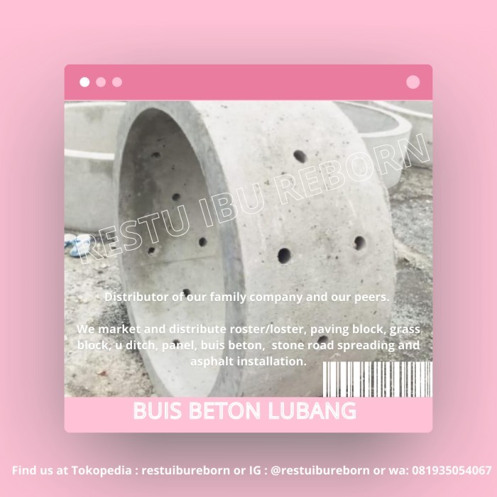 BUIS BETON LUBANG DIAMETER 100 CM ( GORONG - GORONG / SALURAN AIR )