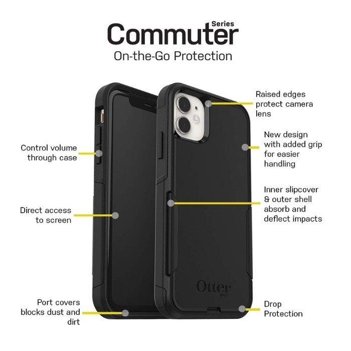 Black Case Otterbox Commuter Iphone 13 / 13 Pro / 13 Pro Max