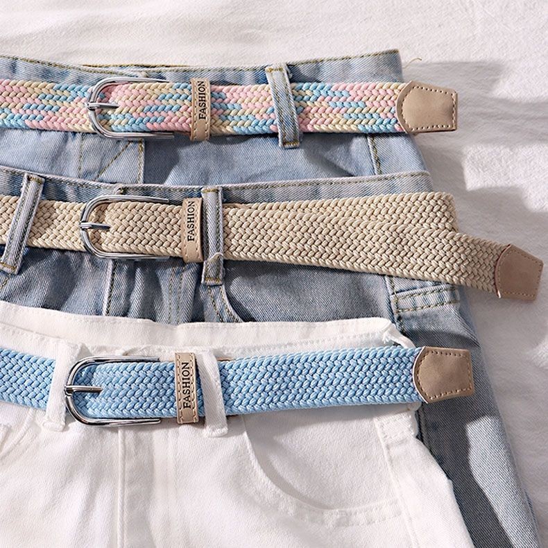 Gesper Wanita, Sabuk Wanita Jins Kanvas Wanita Semua Cocok