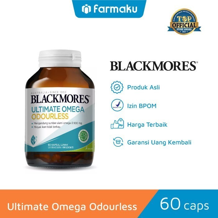 Blackmores Ultimate Omega Odourless Suplemen Minyak Ikan 60S - (Variasi)