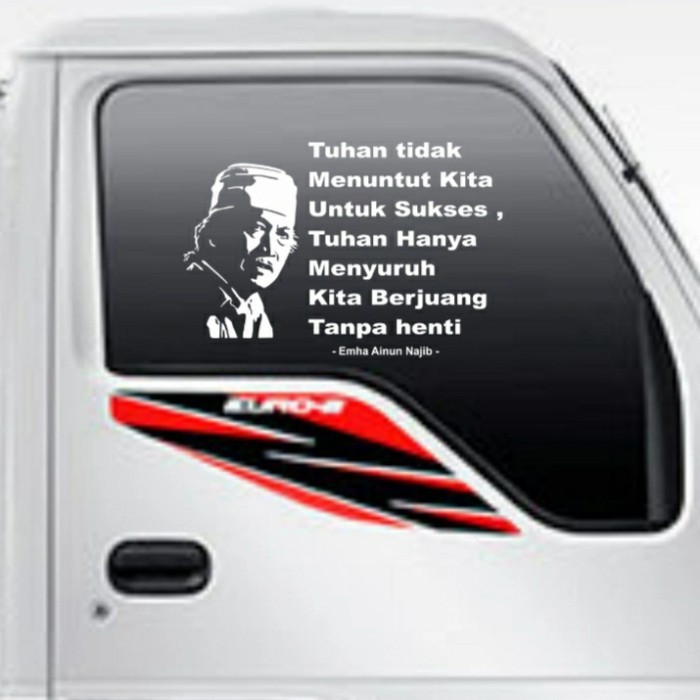Sticker cutting caknun kata bijak variasi kaca mobil