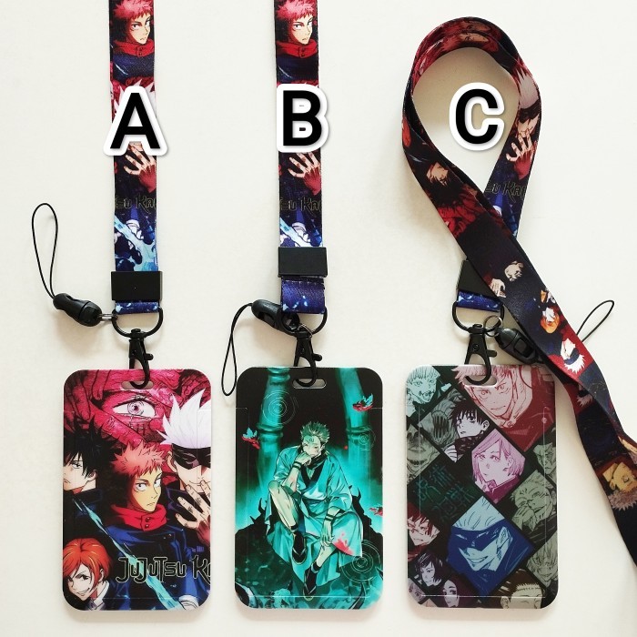 

Terlaris Jujutsu Kaisen ID Card Holder Lanyard 1 Itadori Sukuna Fushiguro Gojou SALE