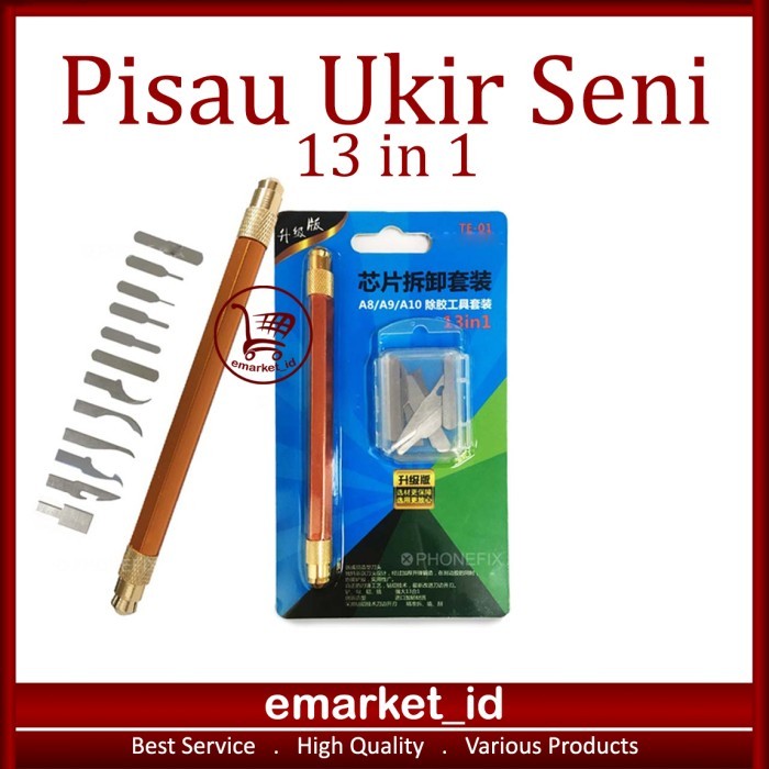 

Terlaris IC Set 13 in 1 TE-01 / Cutter Knife Art Ukir Seni Pen Cutting SALE