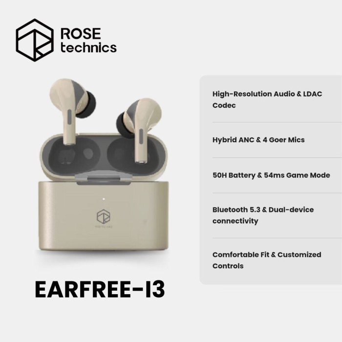 Rose Technics Earfree-I3 Tws Hifi Anc Ldac Bt 5.3