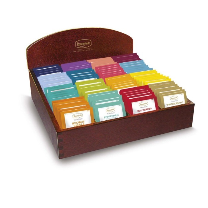 

Ronnefeldt Teavelope Display Mahagony 16 Compartment