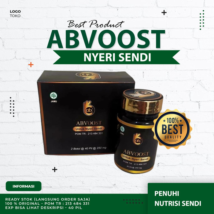 Abvoost Atasi Nyeri Sendi Abvost Pil Hitam Ajaib Isi 40 - Original