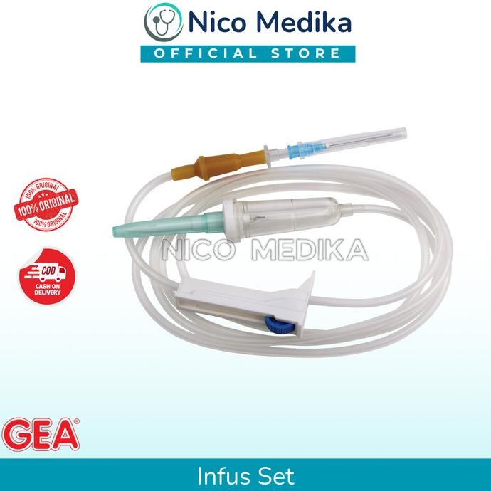 Infus Set Dewasa GEA / Selang Infus GEA Makro per BOX