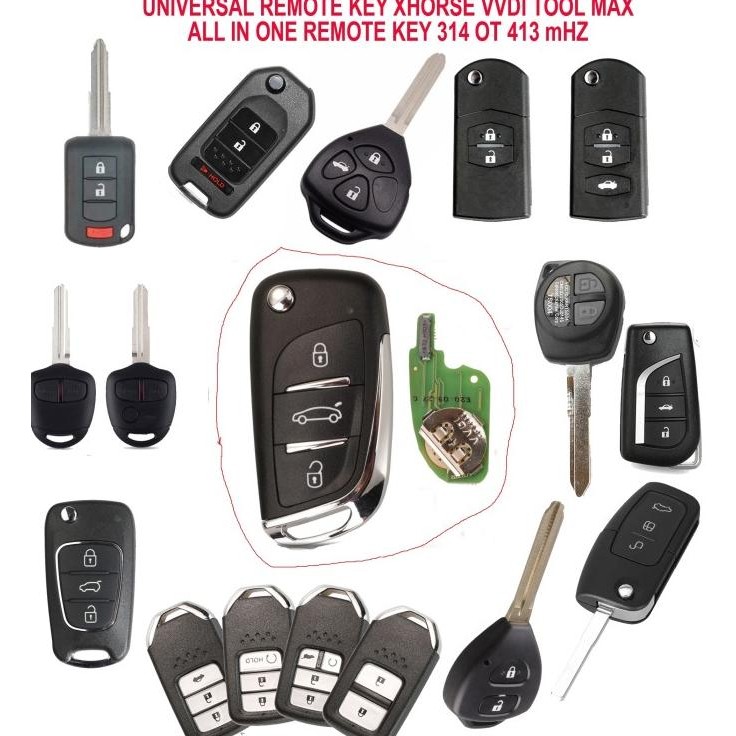 [ Leigha ] Universal Kunci Remote+Super Chip-Xhorse Cocok Untuk Semua Kendaraan