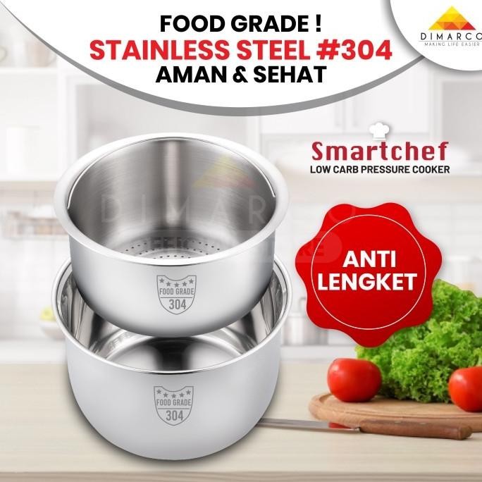 Smart Chef Rice Cooker Low Carbo Pressure Slow Cooker (TRIPLE ACTION)