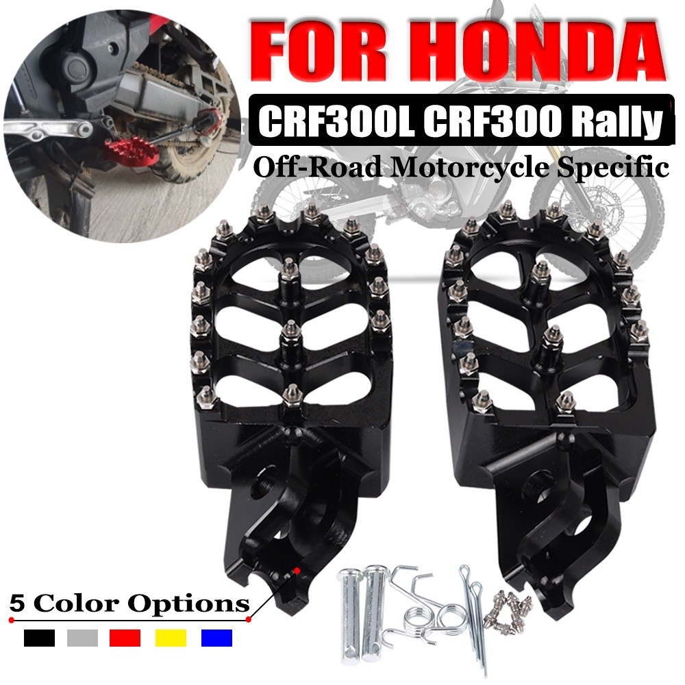 Untuk Honda CRF300L CRF300 Rally CRF250 Pijakan Kaki Sepeda Motor Pijakan Kaki Pasak Kaki Pelat Peda