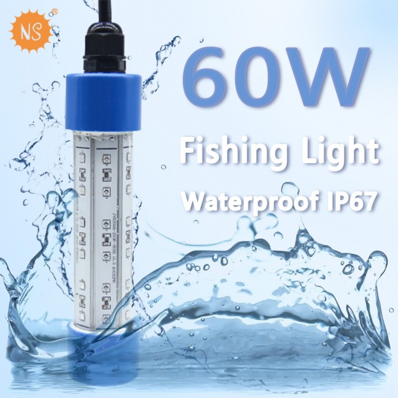 【The spot】dc12v 60W 120W 200W LED Lampu Pancing Perahu Hijau Bawah Air Lampu Isap IP68 Tahan Air Lam