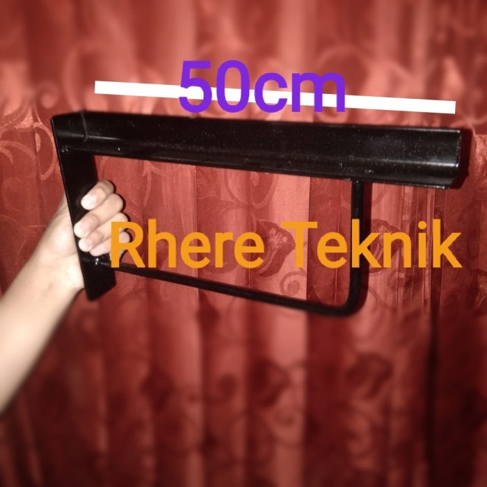 Siku Besi Penyangga Papan Ambalan 50Cm Model Besi Jenis Siku Bebas Ongkir