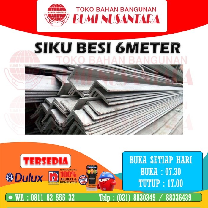 Siku Besi 4X4 5X5 Full Steel Angle Berbagai Ukuran Siku Besi 3X3 Hemat