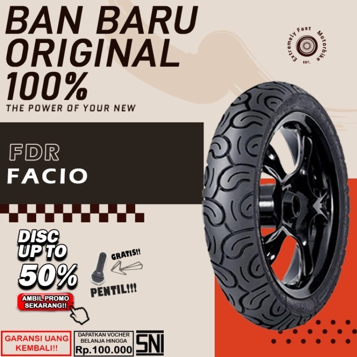 Ban Motor Matic Tubless Ring 14 FDR Facio Ring 14 Ban Depan Belakang Motor Beat Vario Scoopy Tubless