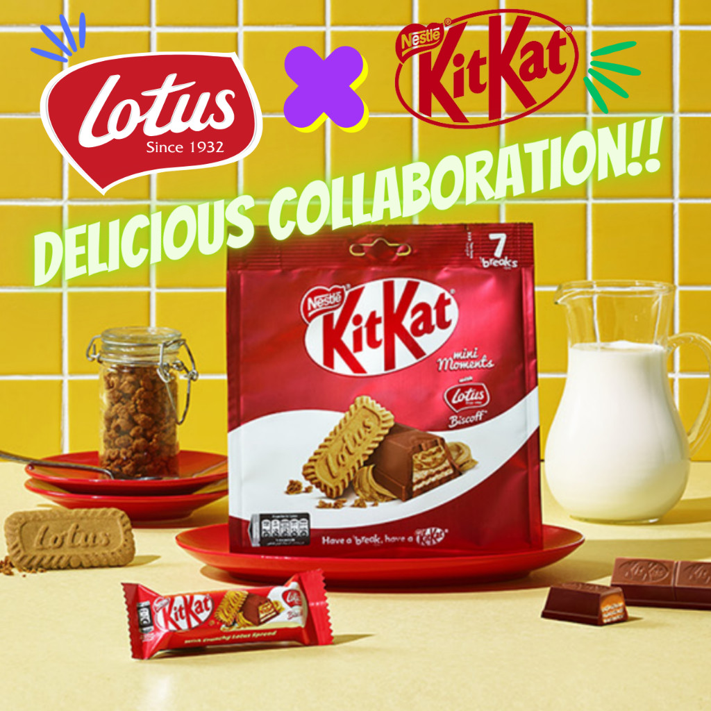[kitkat X lotus biscoff] BARANG BARU EDISI TERBATAS / kitkat mini monents dengan loutus biscoff / 7 