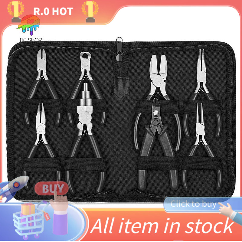 Tang Perhiasan, 8 Buah Alat Tang Pembuat Perhiasan Set Tang Perhiasan Mini Kit Pembuatan Perhiasan u