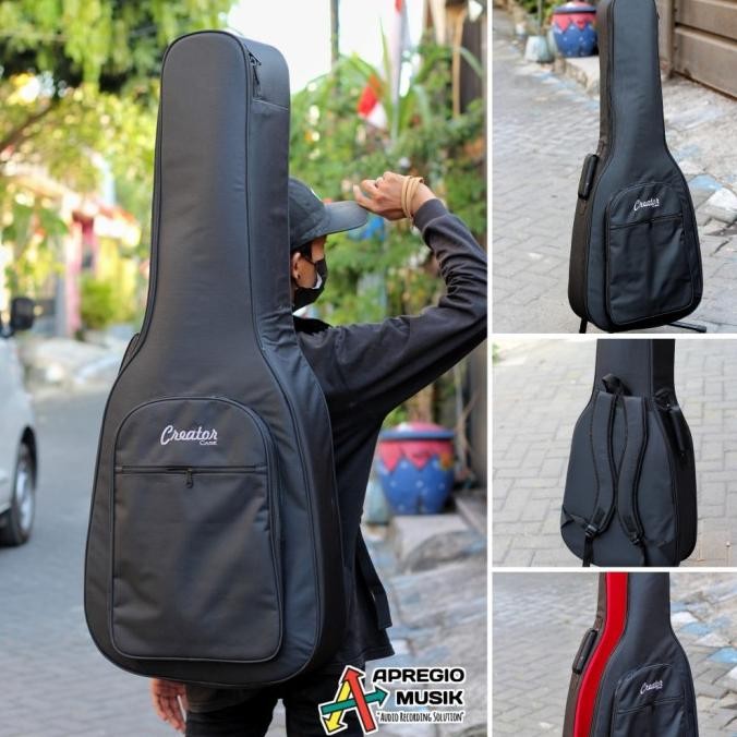 Creator Gigbag Case Gitar Akustik Jumbo Base Series Tas gitar