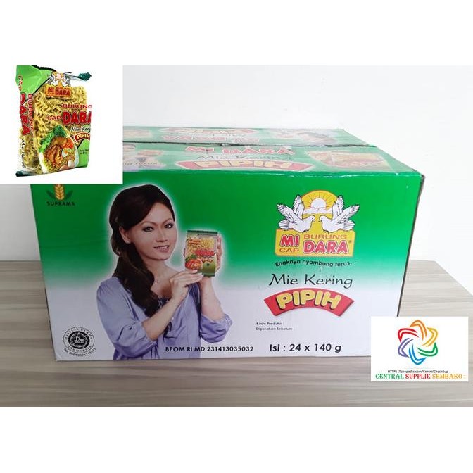 

Mie Burung Dara Pipih [140 gr/24 pcs /1 Karton ]