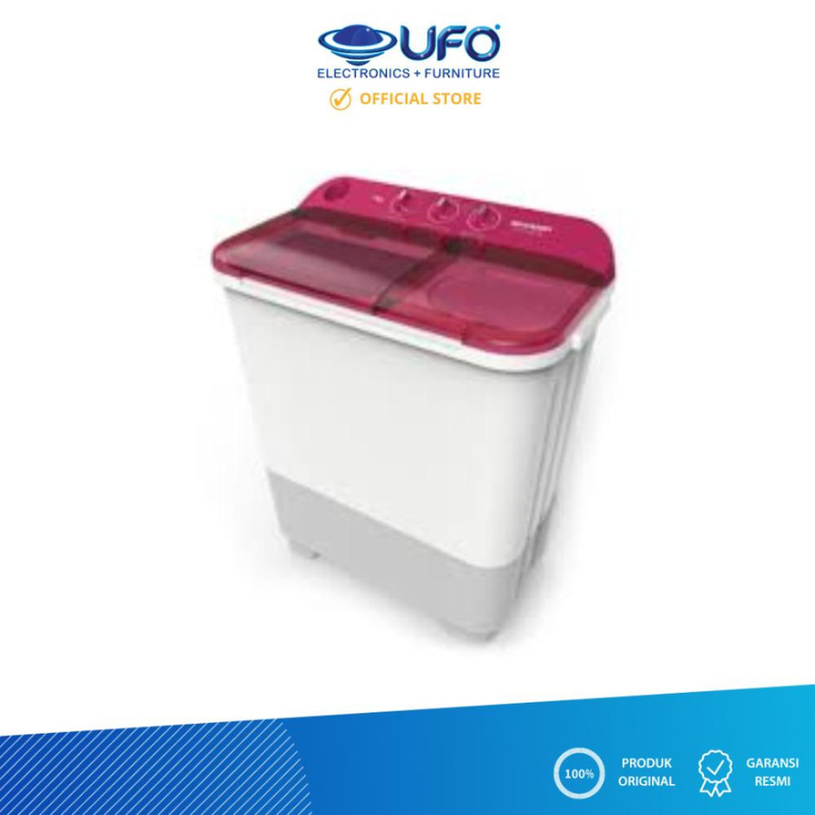 Sharp Mesin Cuci 2 tabung ES-T75NT-PK/BL 7kg - Pink