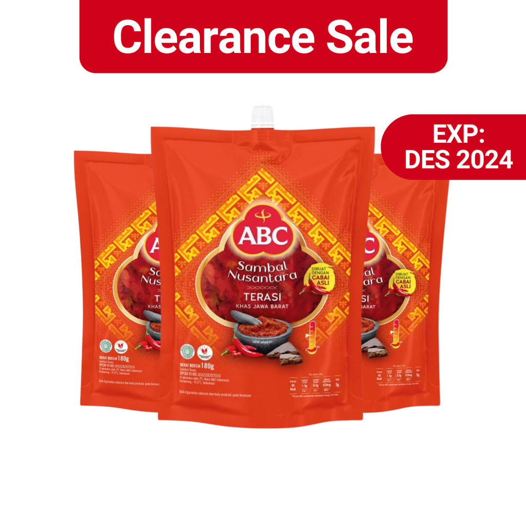 

ABC Sambal Terasi Pouch 180gr x 3 pcs [EXP 12/2024]