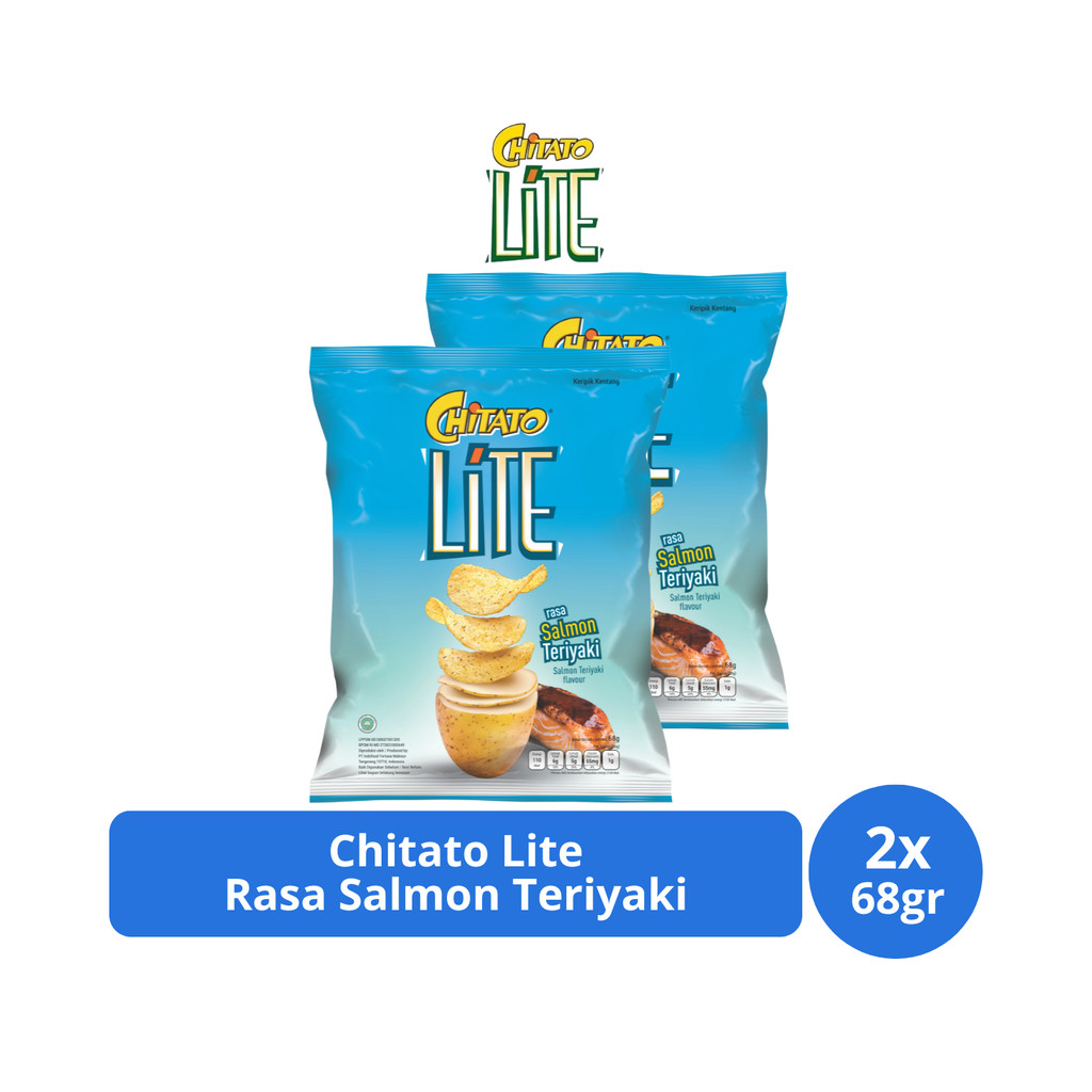 

Chitato Lite Keripik Kentang Rasa Salmon Teriyaki 68gr x 2 pcs