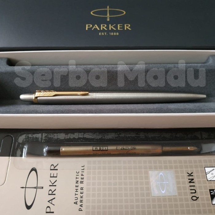 

Paket 1 Klik: 1pcs Parker Jotter SS GT Ballpoint+1pcs Refill Ballpoint