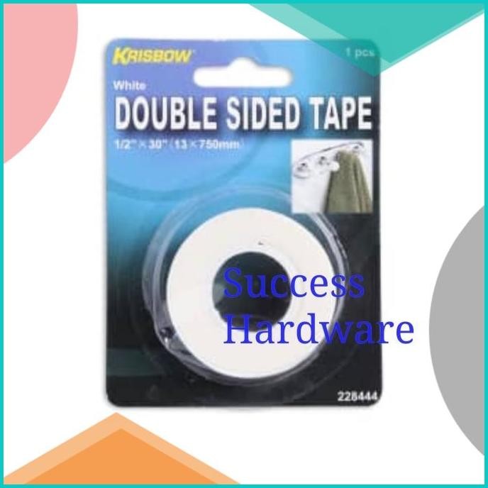 

KRISBOW DOUBLE TAPE 1.3X75CM MOUNTING TAPE WHITE 12 X 750 MM 140BZ4 p
