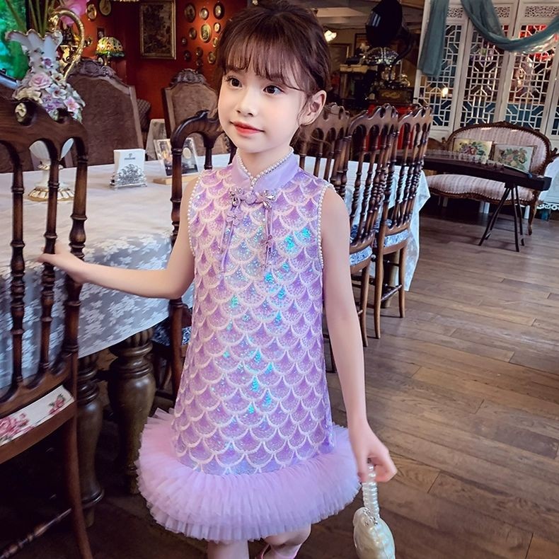 Baju Anak Perempuan, Baju Cheongsam Cina Payet Baru