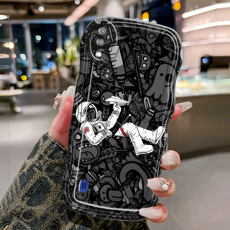 Casing Hp Untuk Samsung Galaxy M10 Case Casing pola Astronot NASA Kasing HP Cesing Silikon Kesing ge