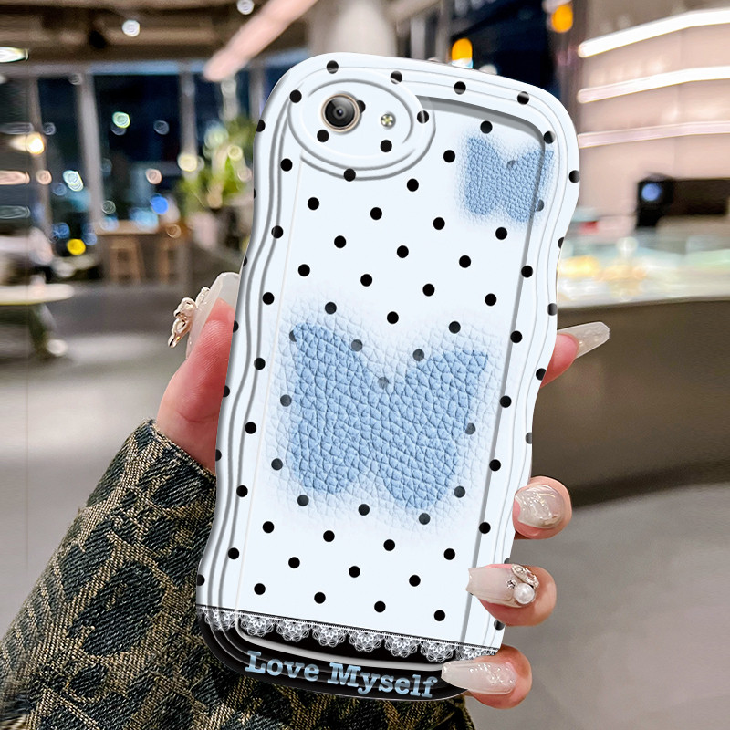 Casing Hp Untuk VIVO Y53 Case Casing biru Kasing HP Cesing Silikon Kesing gelombang baru Softcase