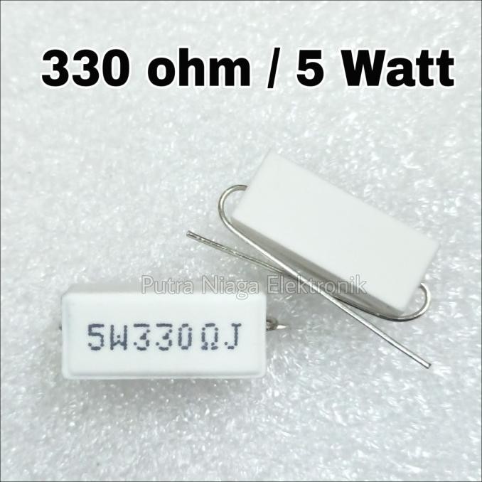 Update Resistor 330 ohm 5 watt 330R 5W keramik / kapur / cemen 330ohm 5watt putr4n Segera Beli