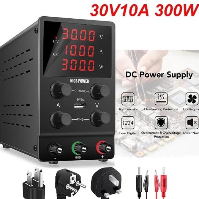 Power Supply Adjustable DC 30V 10A Power Suplay NICE