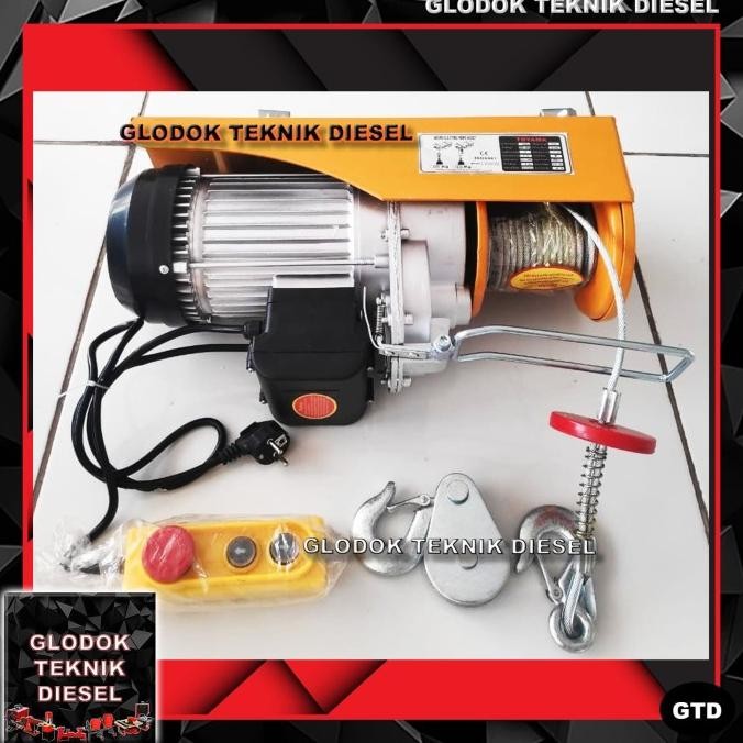 Electric Wire Rope Hoist 1 Ton 1200 Kg 12M Takel Katrol Listrik 1200Kg