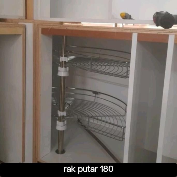 rak sudut dapur Putar Sudut 270 / Sudut Kabinet Putar 270 Rak sudut