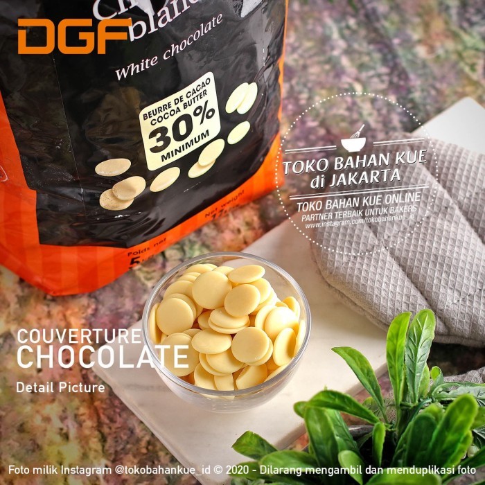 

Dgf Chocolate 30% White Couverture 100Gr Repack Cokelat Putih Coklat