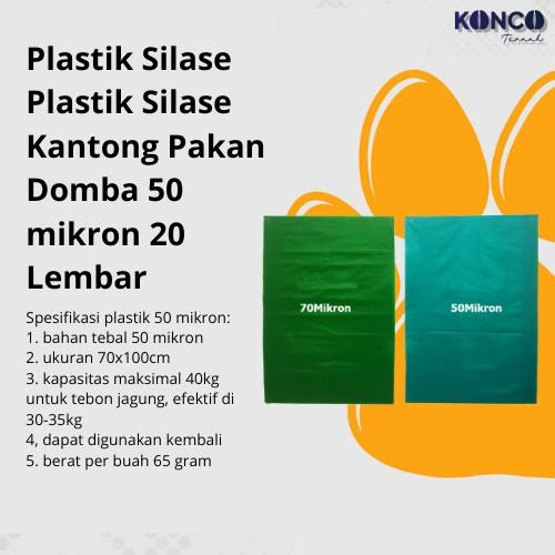 Plastik Silase Plastik Silase Kantong Pakan Domba 50 mikron 20 Lembar Hewan