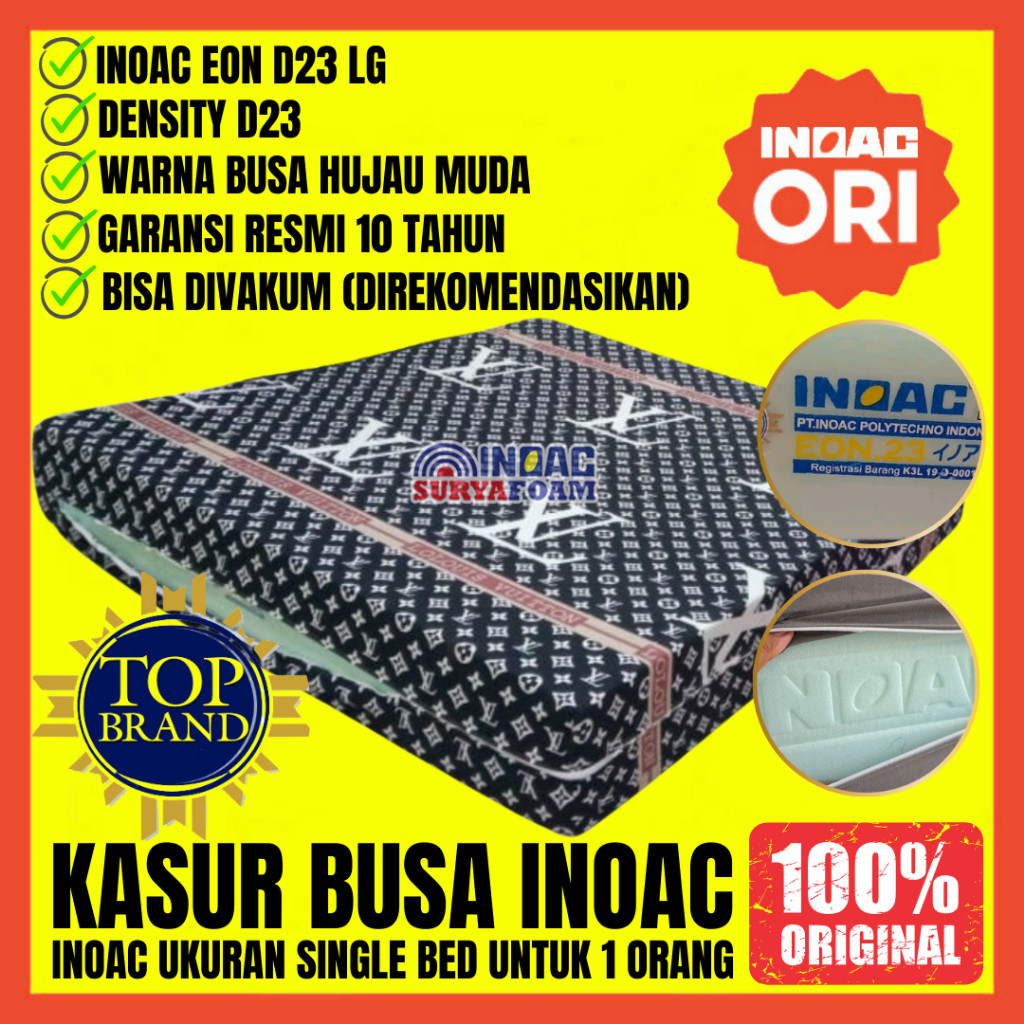 Kasur Busa Inoac Murah Asli EON D23 Original Ukuran Single Bed 80x200 / 90x200 / 100x200 / 120x200