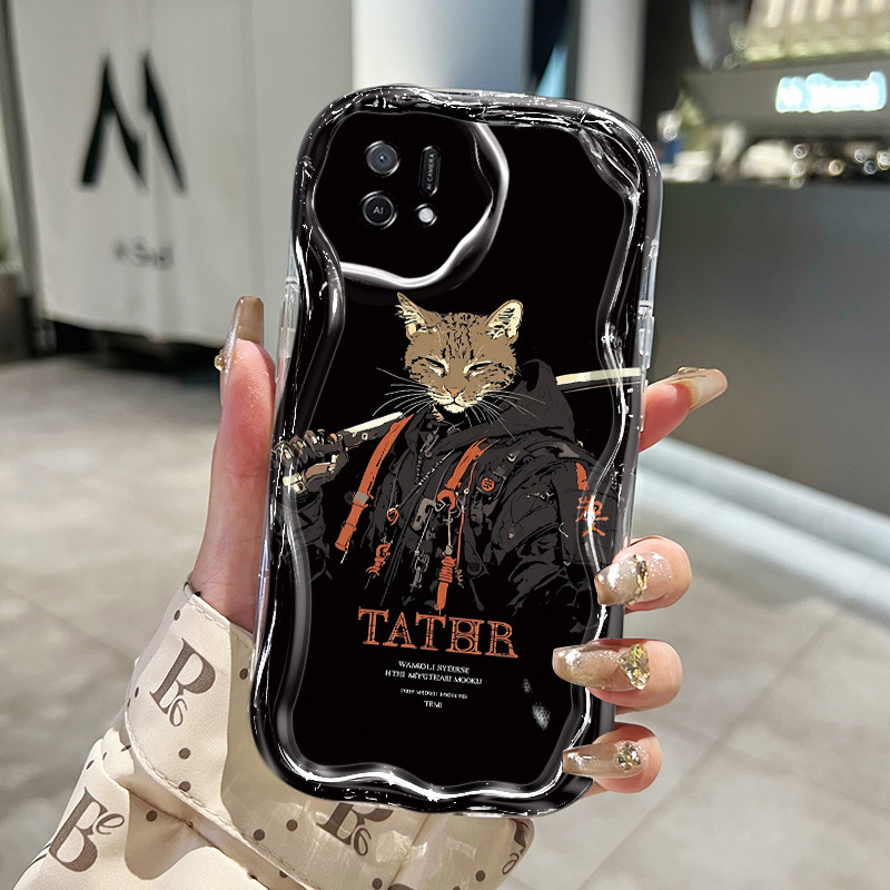 Casing Hp Untuk OPPO A16K OPPO A16E Case HP Thug Cat casing pelindung Softcase ponsel terbuat bahan 