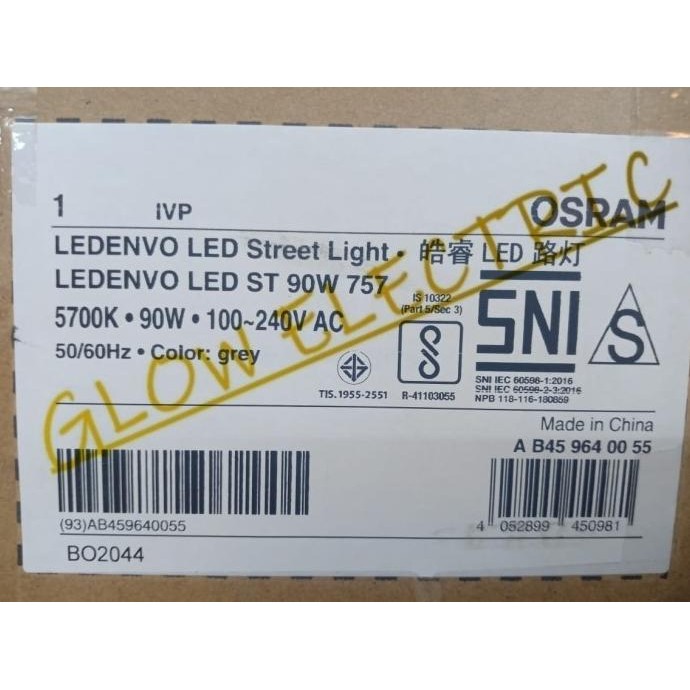 Lampu Jalan Ledenvo Led 90W Ac Osram / Lampu Pju 90W Osram