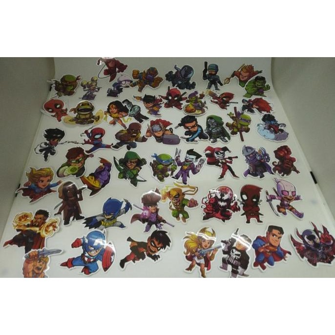 

Sticker Koper Rimowa / Travel Label Super Hero DC and MARVEL isi 50pcs