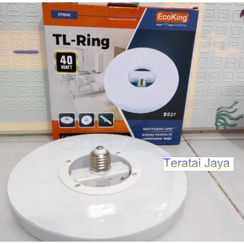 LAMPU TL BULAT 40 WATT ECOKING ETR040 / LAMPU LED TL RING 40 WATT