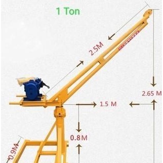 Crane Mini Winch Hoist Katrol Mesin Pengangkat Derek 1 Ton