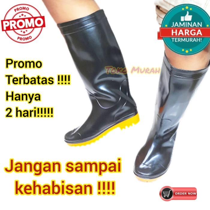 Terlaris Sepatu Karet Anti Slip Sepatu Boot Petani Anti Air Tukang Proyek SALE