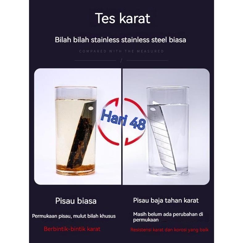 

Big Sale CodCutter Stainless Steel 6In1 Pisau Cutter 18Mm Multifungsi Cutter Pisau Baja Besar 10Pc Pisau Set Cutter Pisau Pemotong Kertas Garansi