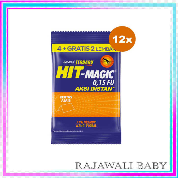HIT Obat Nyamuk Bakar Isi 12 - Hit Magic Aksi Instant - Kertas Ajaib - Obat Nyamuk Bakar
