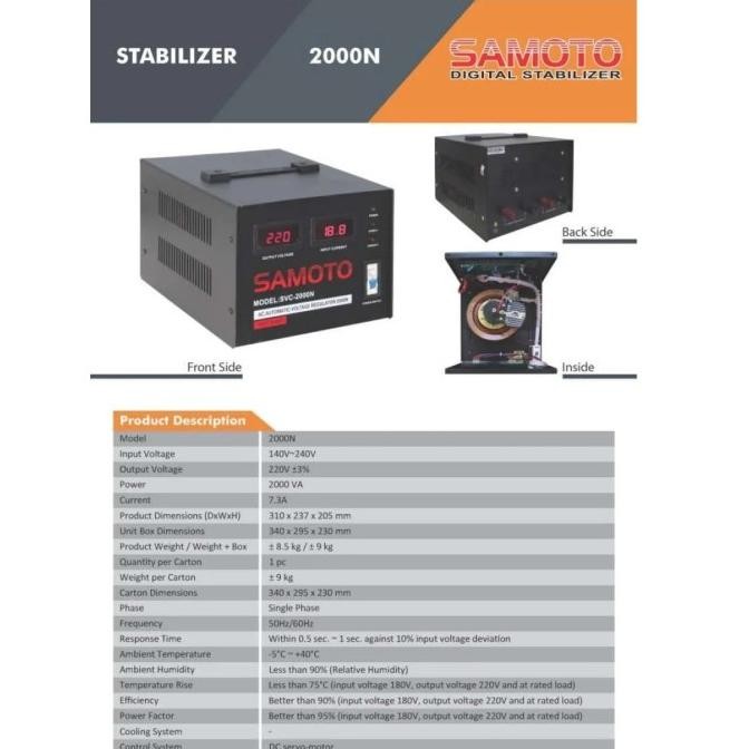 Stabilizer Samoto stabiliser 2000 VA + KABEL