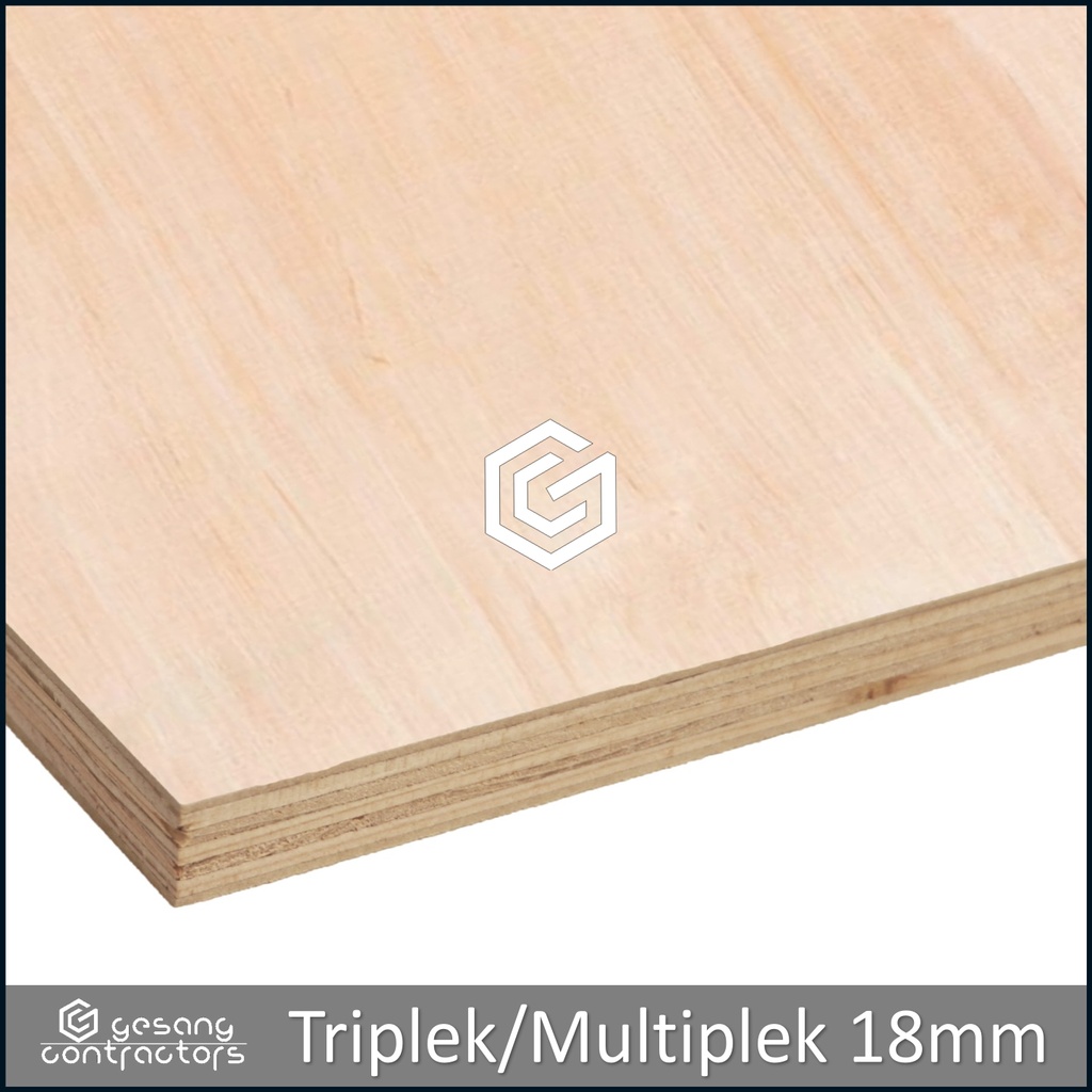Triplek 18mm 10x240 cm | ISI 2 LEMBAR | Multiplek 18 mm 240x10 cm | MC Uty Grade A