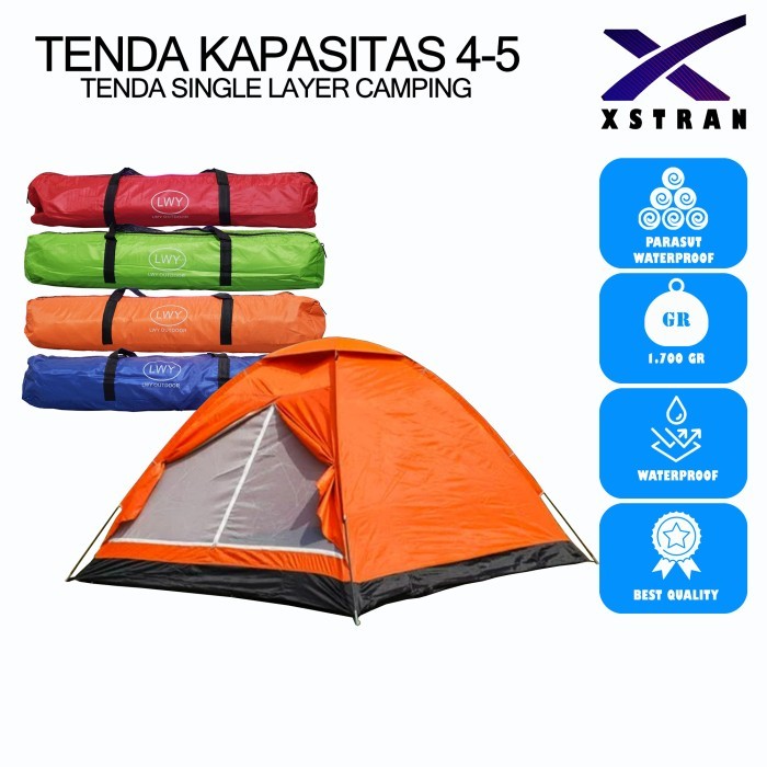 TERBARU Tenda camping 4-5 person - tenda 6-7orang kemping outdoor-tenda terpal